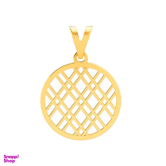 پلاک گردنبند طلا 18 عیار زنانه دیانا مدل دایره کد 74