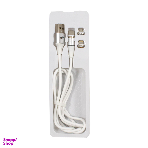 کابل شارژ 3 کاره مگنتی پودر مدل PRCL-18 طول 1 متر
