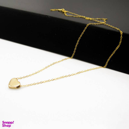 گردنبند طلا 18 عیار زنانه دلوکس مدل قلب 3 بعدی کد D 17