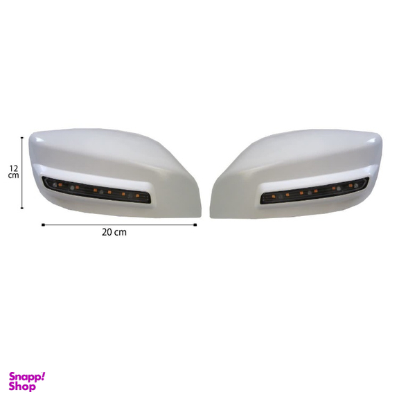 فلاپ آینه چراغ دار خودرو کالانیکس مدل FEL-QUKICKWH10368 مناسب کوییک مجموعه 2 عددی