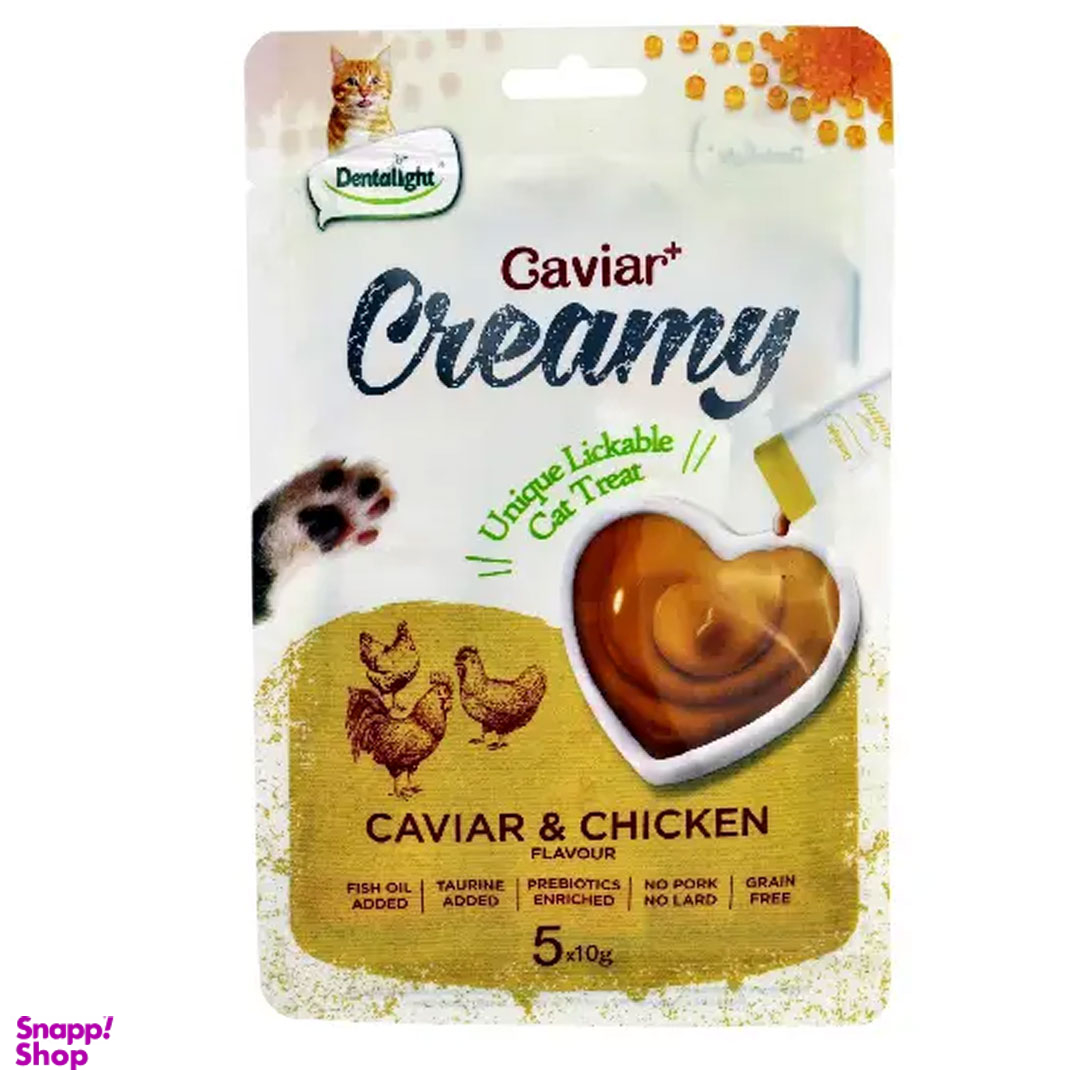 بستنی گربه دنتالایت مدل Chicken وزن 50 گرم بسته 5 عددی