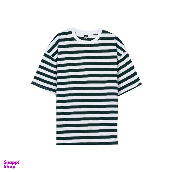 تیشرت زیگ مدل Striped رنگ سبز یشمی