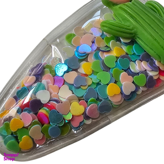 گیره مو دخترانه مدل تق تقی آکواریومی طرح کاکتوس کد 130