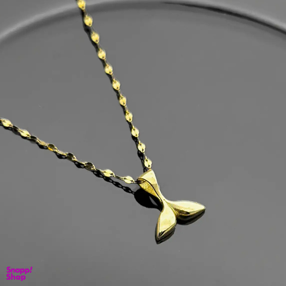 پلاک گردنبند طلا 18 عیار زنانه الوند گلد مدل دم وال کد 1427