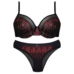 ست شورت و سوتین زنانه برتا مدل فنردار گیپور کد 4695-2020 N