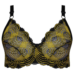 ست شورت و سوتین زنانه کارنا رز مدل فنردار گیپور هندسی کد 4874-2038-2 رنگ زرد