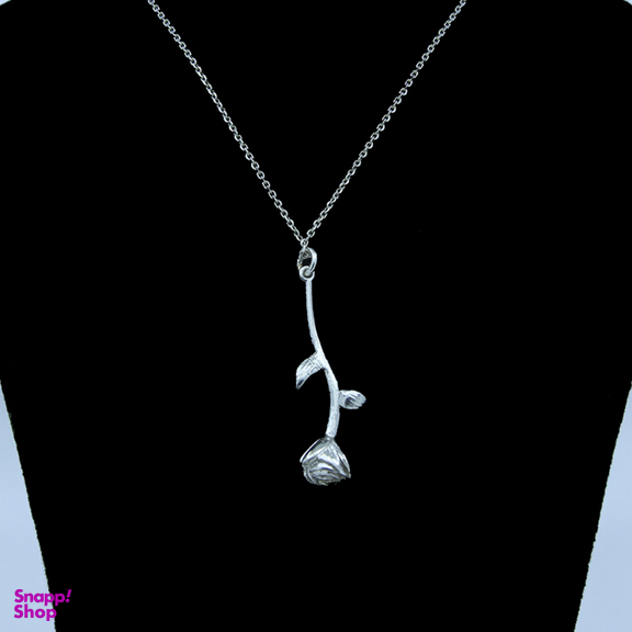 آویز نقره زنانه مدل گل رز کد 323