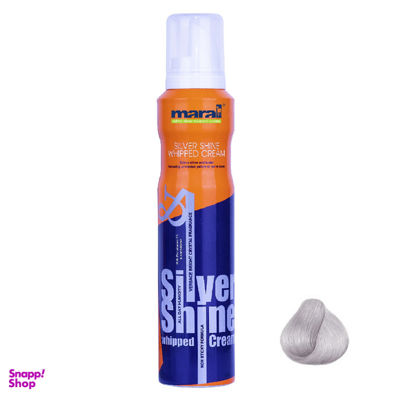 فوم خنثی کننده زردی مو های دکلره مارال مدل Silver Shine حجم 200 میلی لیتر رنگ دودی نقره ای