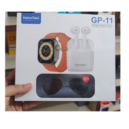 ساعت هوشمند هاینو تکو مدل GP-11 به همراه دو بند ساعت و عینک آقتابی و ایرفون بلوتوثی
