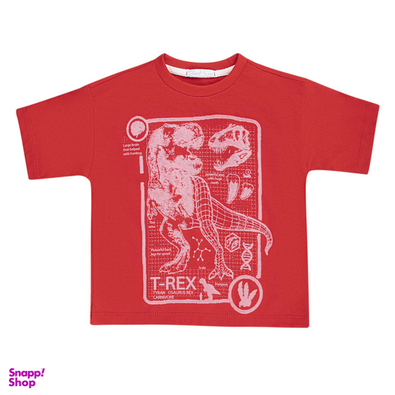 تیشرت آستین کوتاه پسرانه فیورلا مدل t-rex کد 35059