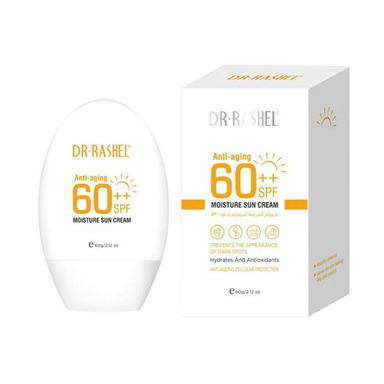 کرم ضد آفتاب و آبرسان spf60 دکتر راشل مدل Anti Aging حجم 60 میلی لیتر