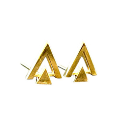 گوشواره طلا عیار 750 زنانه طرح مینیمال مدل مثلث کد 3