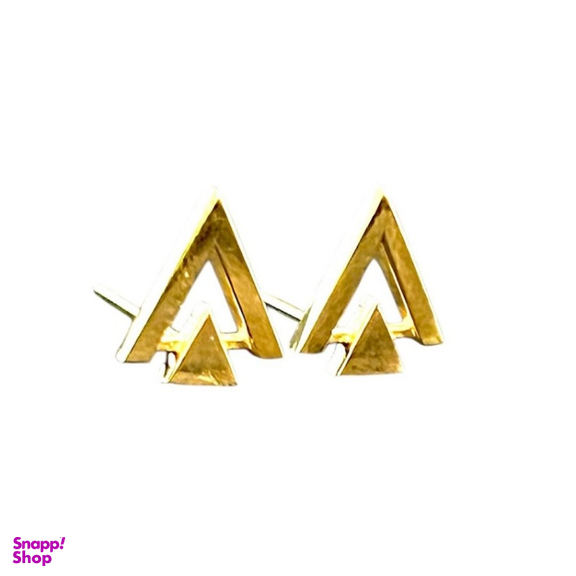 گوشواره طلا عیار 750 زنانه طرح مینیمال مدل مثلث کد 3