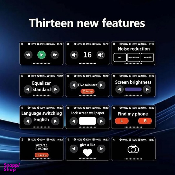 ایرفون بلوتوثی مدل A9 Pro دارای نمایشگر دیجیتال