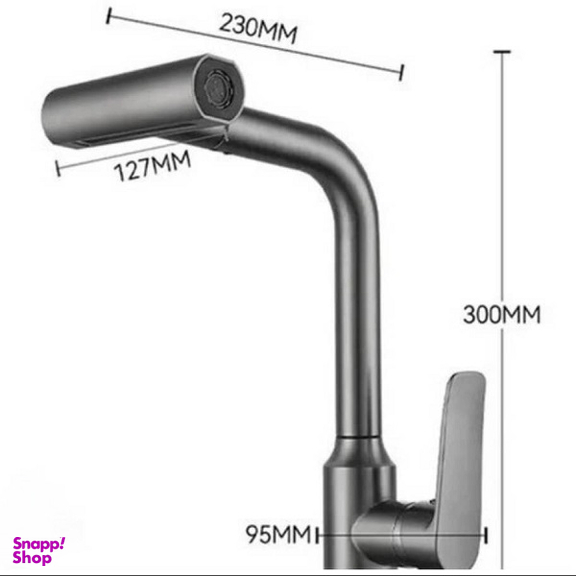 شیر آشپزخانه مدل آبشاری طرح چهار لبه کد SUS 304