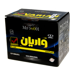 باتری اتمی خودرو صبا باتری ۶۰ آمپر مدل Varian