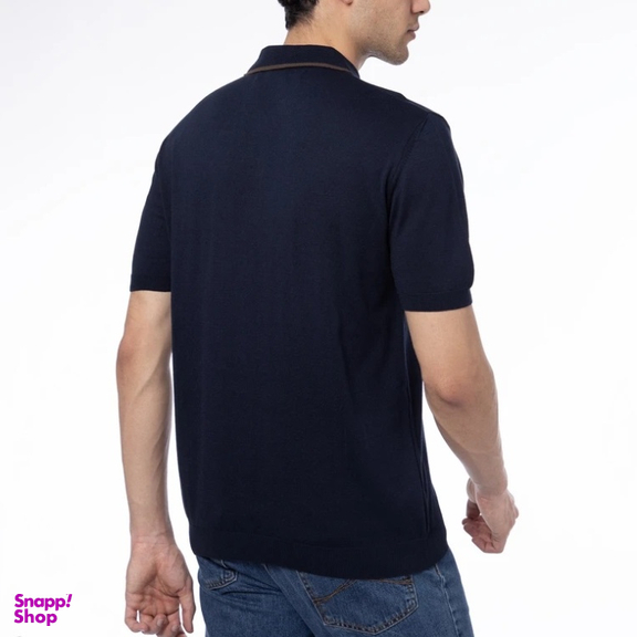 پولوشرت بافت آستین کوتاه مردانه مدل GD-s-16899521 رنگ سرمه ای