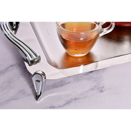 سینی بزرگ استیل پایه دار مات کد 4044