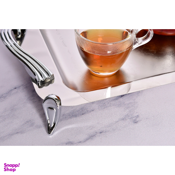 سینی بزرگ استیل پایه دار مات کد 4044