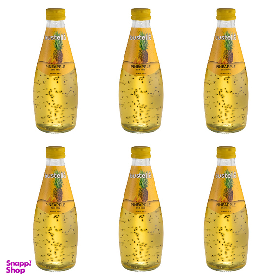 آبمیوه تخم شربتی آناناس باستلو حجم 300 میلی لیتر بسته 6 عددی