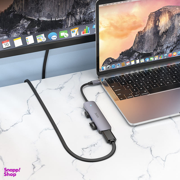 هاب USB هوکو مدل HB28 6IN1 به همراه کابل Type-C