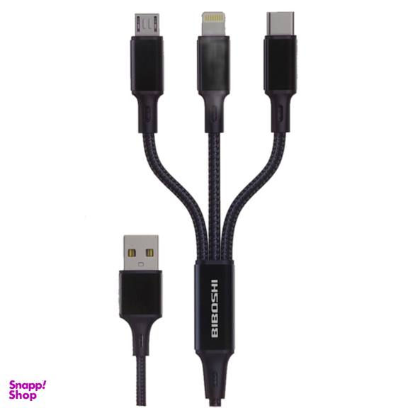 کابل فست شارژ 3in1 بیبوشی مدل A14 طول 120 سانتی‌ متر