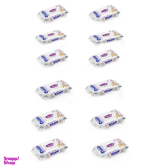 دستمال مرطوب کودک چانف مدل اقتصادی مجموعه 12 عددی