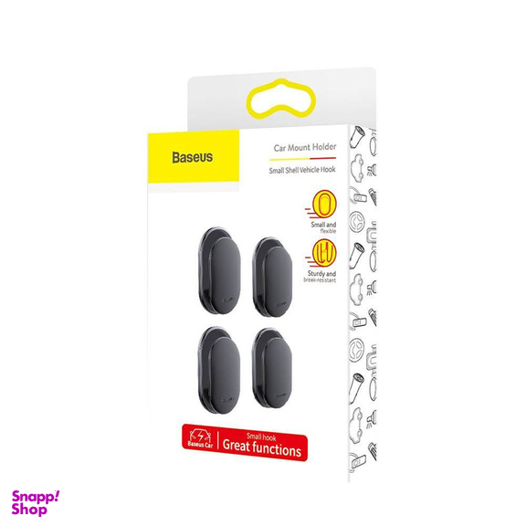 پد نگهدارنده اشیاء داخل خودرو باسئوس مدل Small Hook بسته 4 عددی