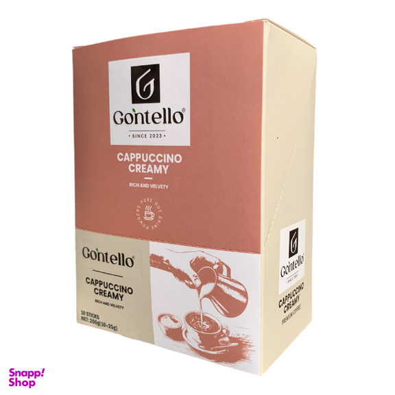 کاپوچینو خامه ای گونتلو وزن 250 گرم بسته 10 عددی