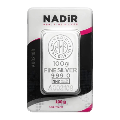 شمش نقره ندیر کد 100G