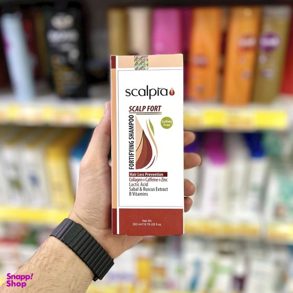 شامپو ضد ریزش مو اسکالپیا مدل تقویتی حجم 200 میلی لیتر