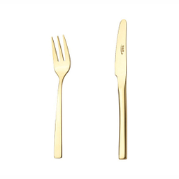 سرویس کارد و چنگال میوه خوری 12 پارچه ناب استیل مدل فلورانس PVD