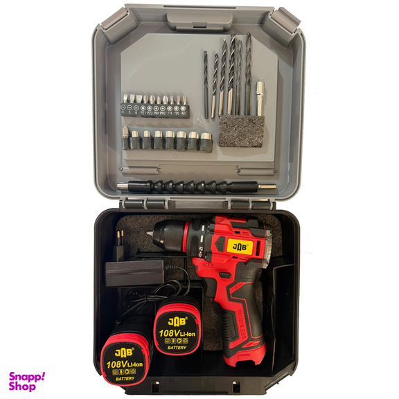 پیچ گوشتی شارژی 108 ولت جاب مدل JB-108 Eco Plus مجموعه 40 عددی