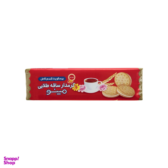 بیسکویت کرمدار ساقه طلایی مینو وزن 192 گرم