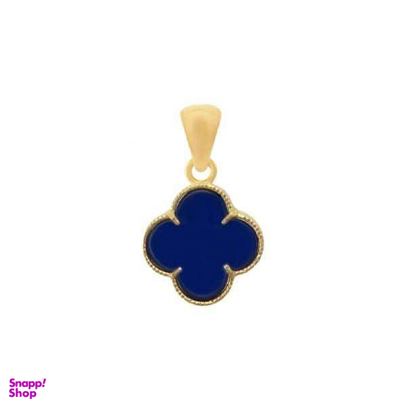 پلاک گردنبند طلا 18 عیار زنانه اپال گلد مدل ونکلیف کد G0199 رنگ سرمه ای