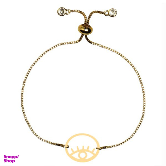 دستبند طلا 18 عیار زنانه کرابو طرح چشم نظر مدل Kr102215