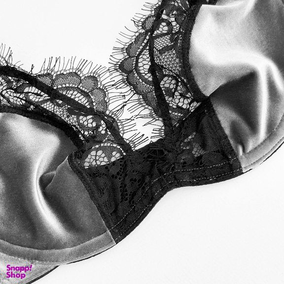 ست سوتین و شورت زنانه نوشه پوش مدل پلانچ کد 85001 رنگ طوسی