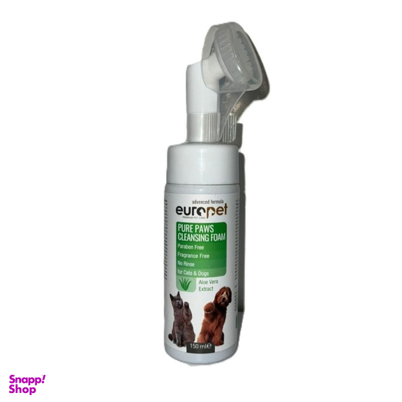 فوم شست و شوی پنجه سگ و گربه یوروپت عصاره آلوورا حجم 150 میلی لیتر