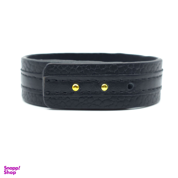 دستبند چرم و طلا 18 عیار مردانه طرح کلاسیک کد OT006