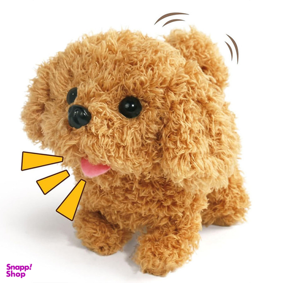 عروسک ناب سل مدل سگ پولیشی فرفری پاکوتاه موزیکال ارتفاع 15 سانتی متر