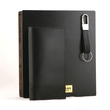 ست هدیه مردانه چرم یلسان مدل پارلا کد KIYA-PRM-072-msk