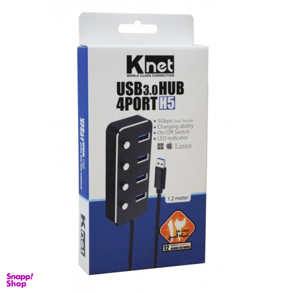 هاب 4 پورت USB.3 کلید دار کی نت مدل H5 K-HUAMH504