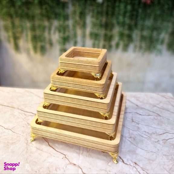 ست سرو 5 تکه مدل مربع پایه دار کد 116