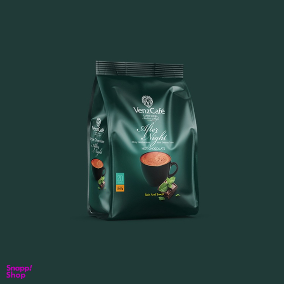 هات چاکلت نعنایی ونزکافه وزن 25 گرم بسته 20 عددی