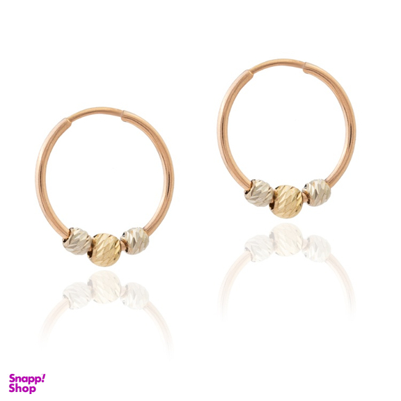 گوشواره طلا 18 عیار زنانه داریم طرح البرنادو کد 3L