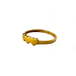 انگشتر طلا 18 عیار زنانه مدل سه قلب