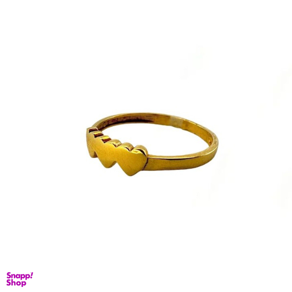انگشتر طلا 18 عیار زنانه مدل سه قلب
