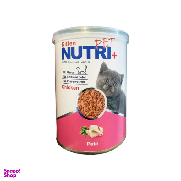 کنسرو بچه گربه نوتری پت مدل جگر، مرغ و سبزیجات وزن 425 گرم