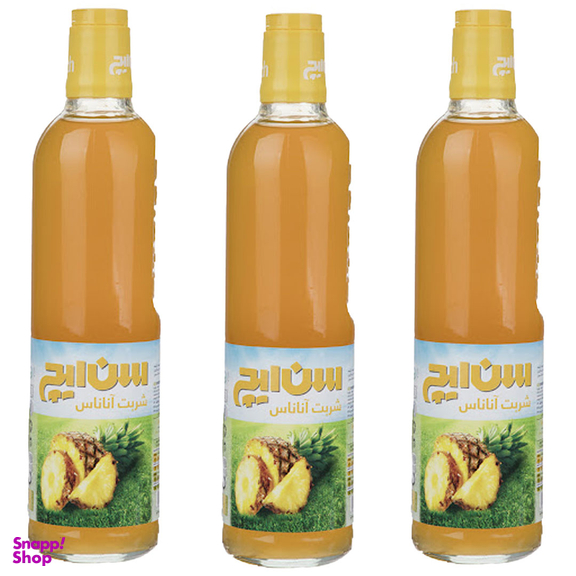 شربت آناناس سن ایچ حجم 780 میلی لیتر بسته ۳ عددی