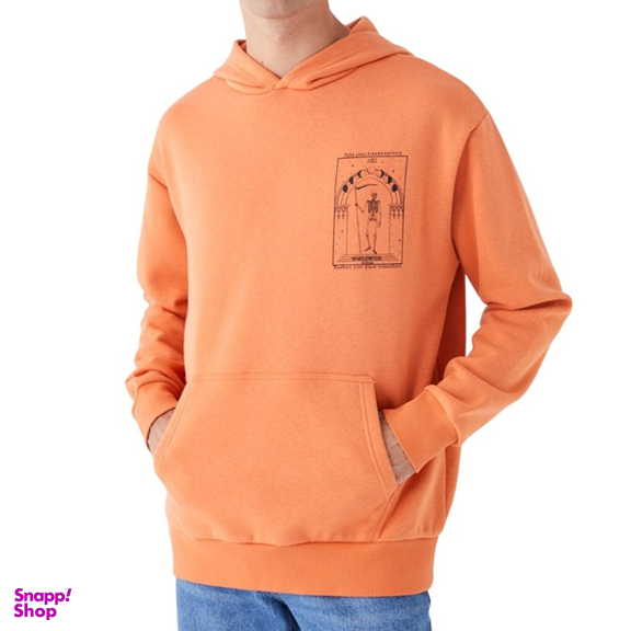 هودی مردانه ال سی وایکیکی مدل tera رنگ نارنجی